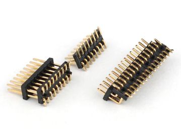 1.27mmピッチ 男性ピンヘッダーコネクタ 2列 黒 PA9Tプラスチック