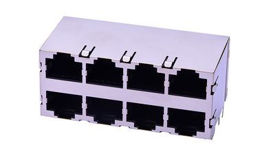 2層RJ45ネットワークコネクタソケット8 ポート8p8c 90度