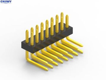 男性ピンPCBヘッダーコネクタ 1.0mmピッチ PA6T 黒 プラスチック 右角