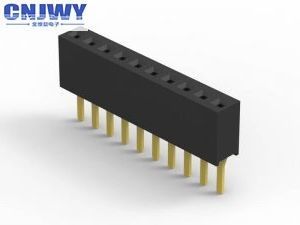 黒い女性PCBヘッダーコネクタ 1.27mmピッチ LCP素材H = 2.1mm