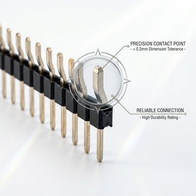 2.54mmピッチ 延長高さ PCB基板スペーサー付き 昇降スタッキングデュアルロウオスピンヘッダーコネクタ