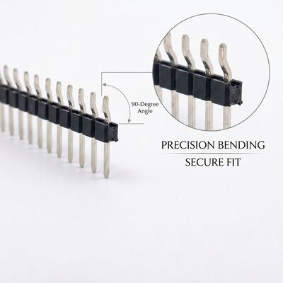 単列直線男性ピンヘッダーコネクタ 2.54mm ピッチ・トゥー・ホール PCB マウント40ピンストライプ