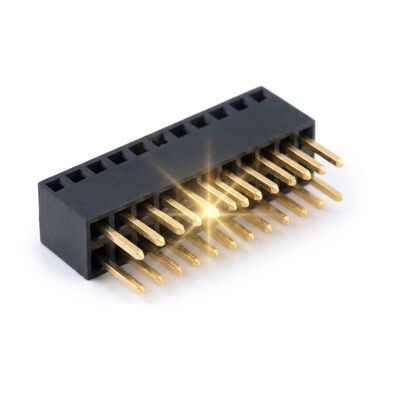 2.54mmピッチトリプルロウメスヘッダーコネクタ 3x40P スルーホール ゴールドフラッシュ PA6T