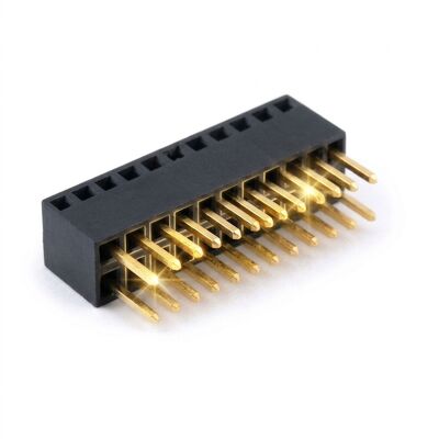2.54mm 機械加工丸ピンメスヘッダーソケット 40ピン 金メッキ ニッケル 精密旋盤加工