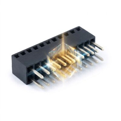 2.54mmピッチ高電流5Aデュアルコンタクトメスヘッダコネクタ電源PCBソケット