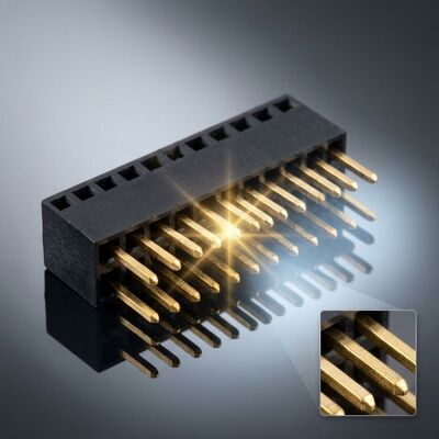 1.27mmピッチ三列メスヘッダーコネクタ3x40P高密度PCBソケットゴールドフラッシュ