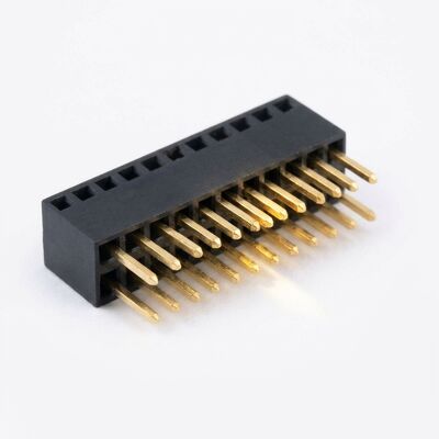 2.54mm Pitch Bottom Entry Female Header Connector Pass Through Socket Dual Row PCB Mount