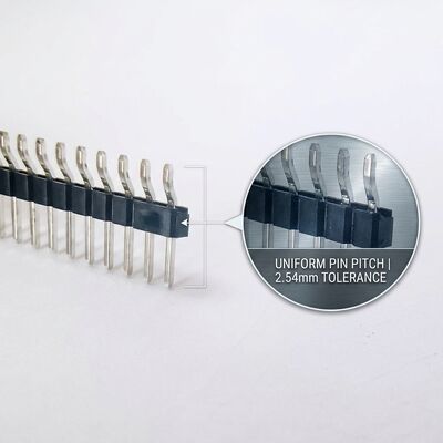 ファインピッチ1.27mmデュアルロウSMTオスピンヘッダーコネクタ コンパクトPCB表面実装デザイン